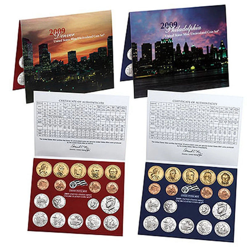 2009 Proof and Uncirculated Annual US Mint Coin Sets PDS 54 Coins-5