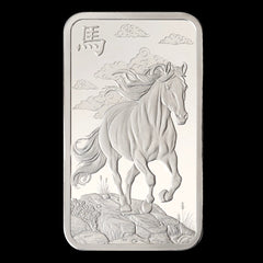 2026 PAMP 1 oz Silver Bar Lunar Legends Year of the Horse | In Assay Card-1