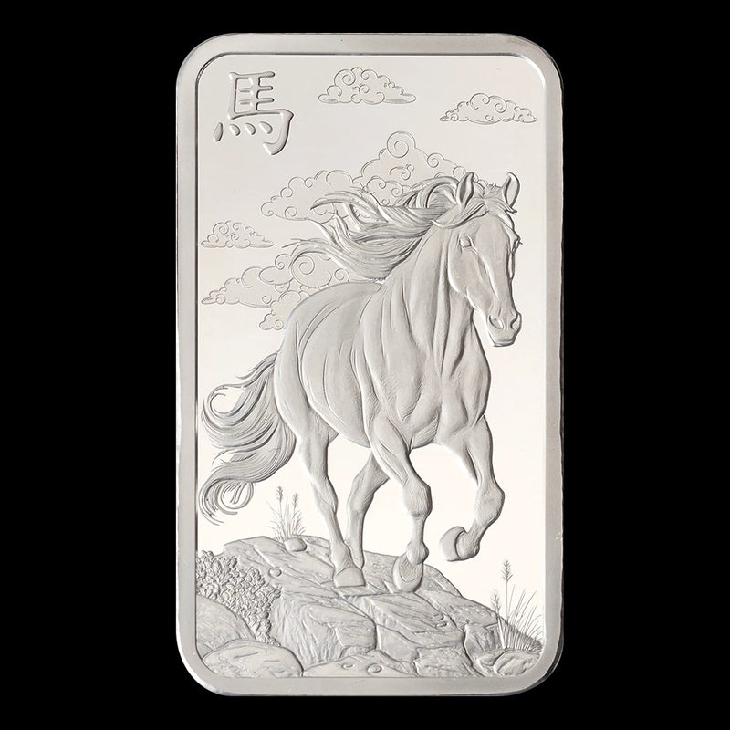 2026 PAMP 1 oz Silver Bar Lunar Legends Year of the Horse | In Assay Card-1