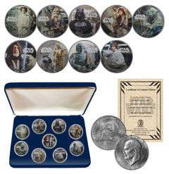 STAR WARS Genuine 1976 Eisenhower Dollar 9-Coin Set w/ BOX - OFFICIALLY LICENSED-1