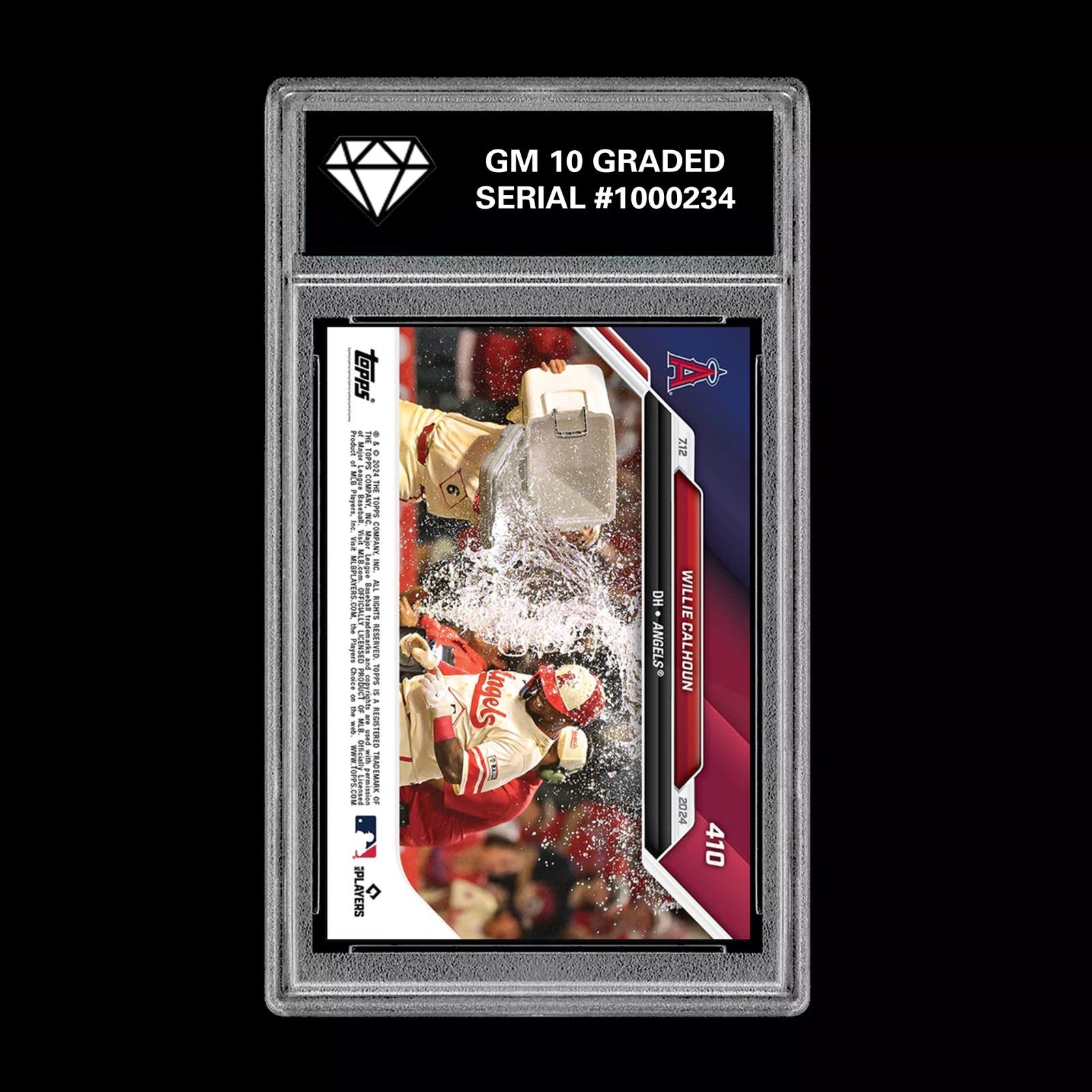 Graded 10 Willie Calhoun 2024 Topps Now #410 Multi HR Night Los Angeles Angels