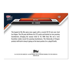 PRESALE PSA 10 Bo Nix #13 2024 Topps NOW Football Denver Broncos Rookie RC Card-3
