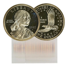 2002-S Proof Sacagawea Dollar 25-Coin Roll-1