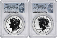 2025-S Morgan and Peace Silver Dollar Reverse Proof PR70 FS PCGS Special Label-1