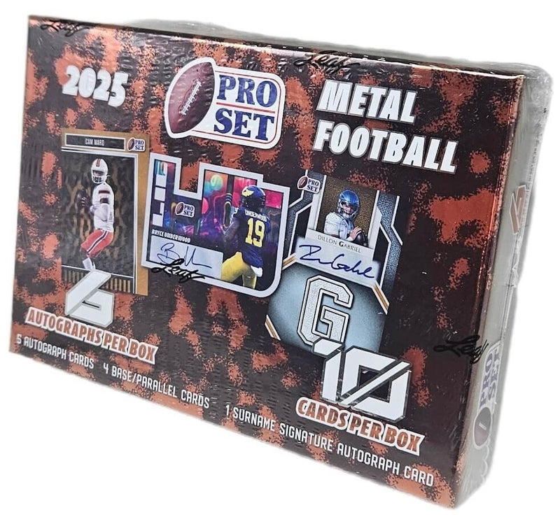 2025 Pro Set Metal Football NFL Factory Sealed Hobby Box-1
