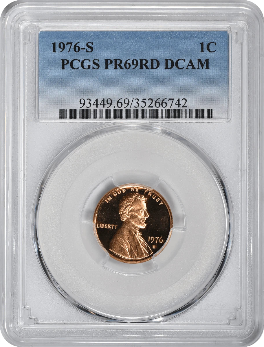 1976-S Lincoln Cent PR69RD DCAM PCGS-1