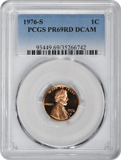 1976-S Lincoln Cent PR69RD DCAM PCGS-1