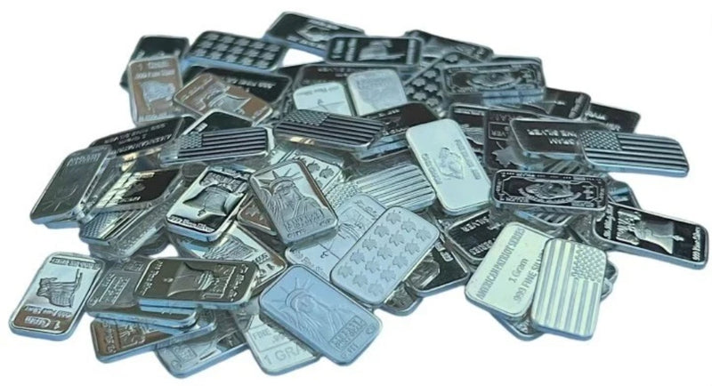 20x PURE .999 Fine Silver Bars Bullion Estate Lot Amazing Designs-3