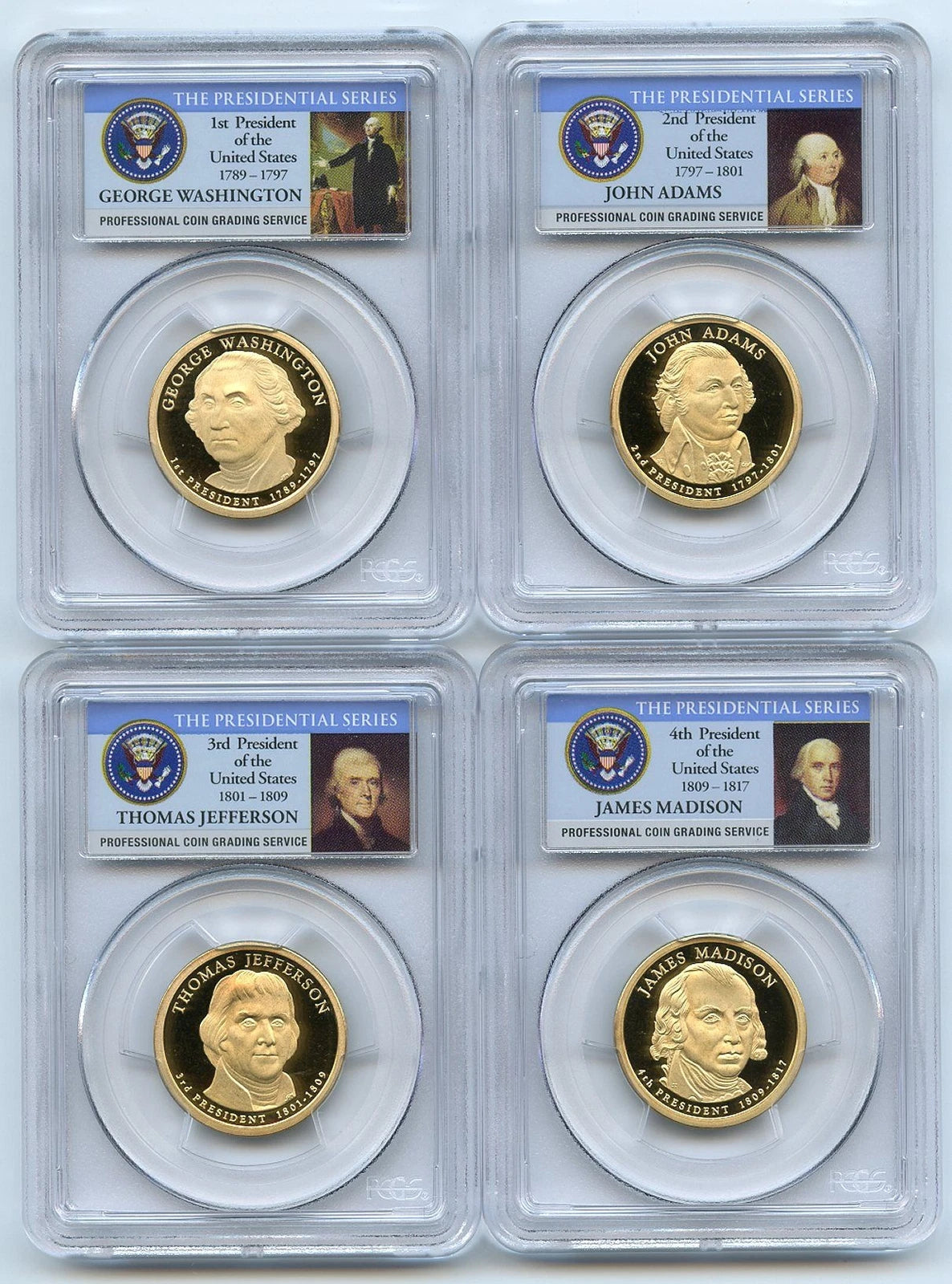 2007 S Presidential Dollar Set PCGS PR69DCAM-2