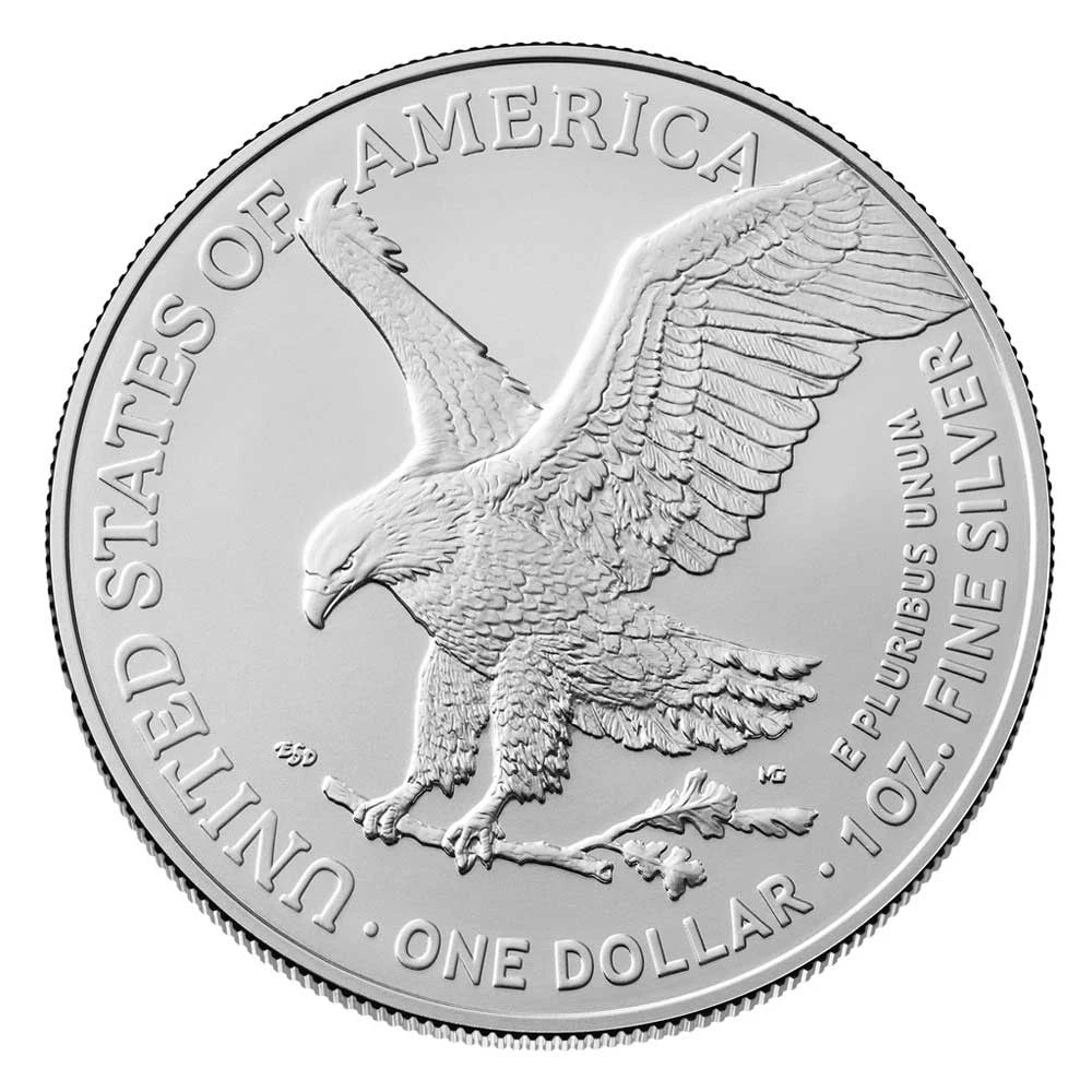 Moneda American Silver Eagle brillante sin circular de 1 onza y $1 de 2026-3