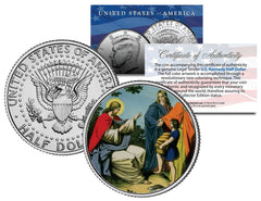JESUS CHRIST * BLESSING * JFK Kennedy Half Dollar U.S. Colorized Coin Religious-1