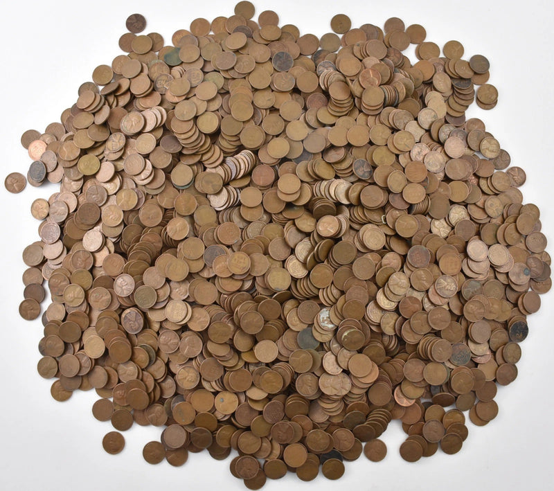 500 (10 rollos) Monedas de un centavo con dorso de trigo de Lincoln - Colección 1909-1958-1