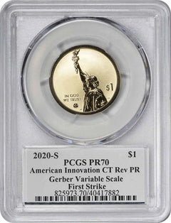 2020-S American Innovation Dollar CT Gerber Variable Reverse Proof PR70 FS PCGS-2