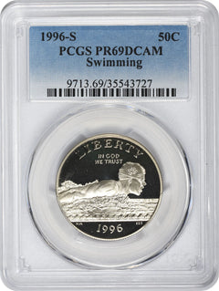 1996-S Swimming Commemorative Half PR69DCAM PCGS Proof 69 Deep Cameo-1
