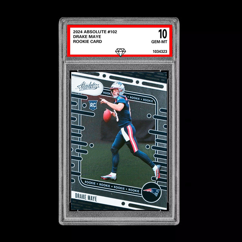 Graded 10 Drake Maye 2024 Panini Absolute - Rookies #103 Silver (RC) GEM MT-1