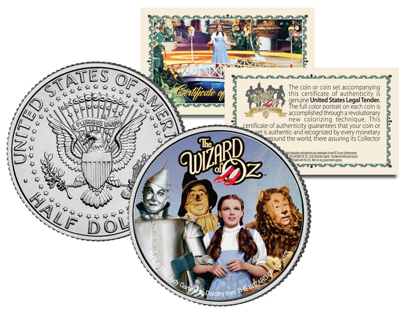 Wizard of Oz Cast on JFK Kennedy Half Dollar US Coin *Officially Licensed*-1