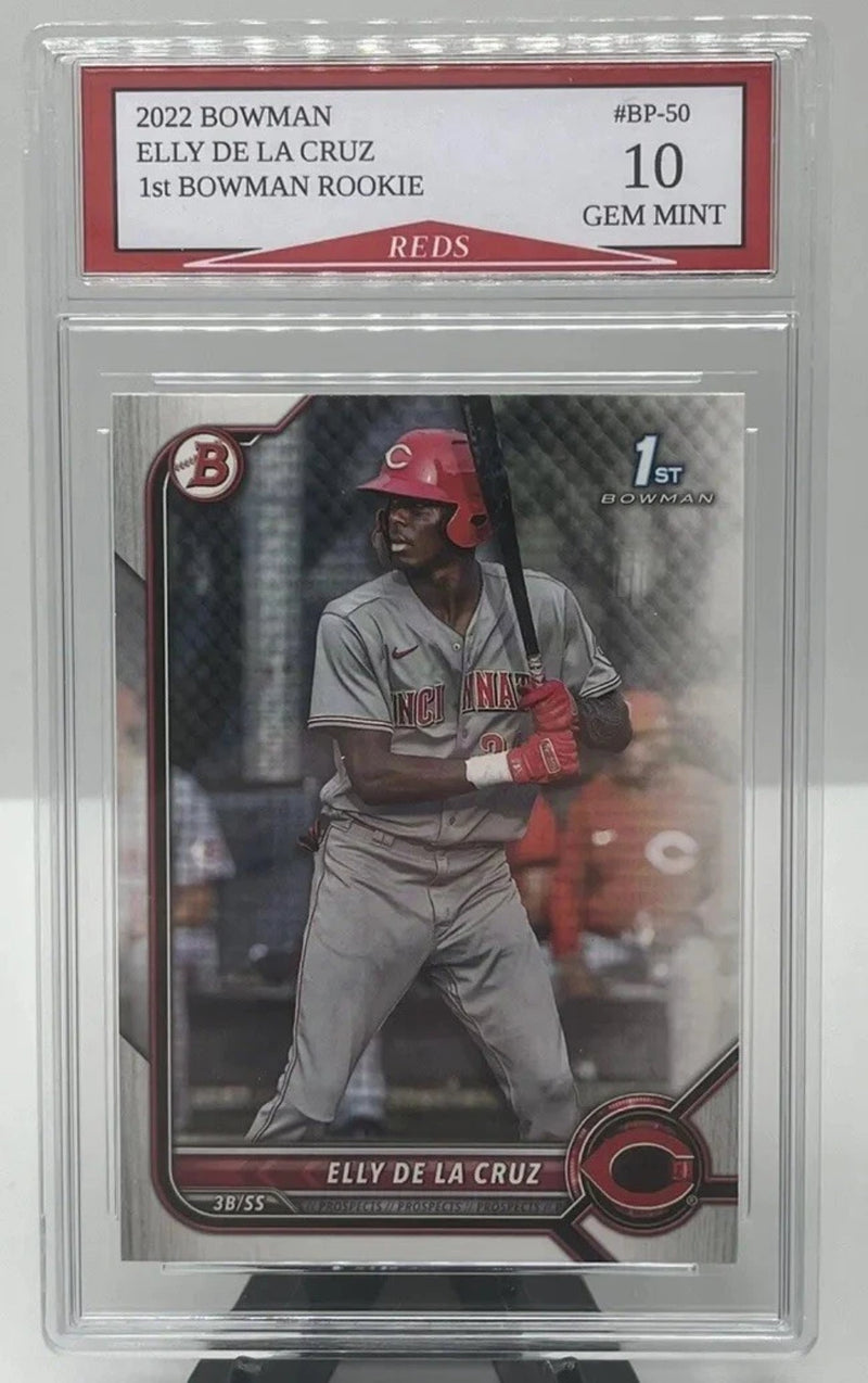 Elly De La Cruz 2022 Topps Cincinnati Reds Bowman 1st Rookie Card Gem Mint 10!-1