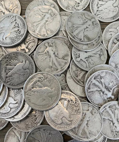 Moneda de medio dólar Walking Liberty, 90 % plata, circulada. ELIGE LA CANTIDAD. ENVÍO GRATIS.-5