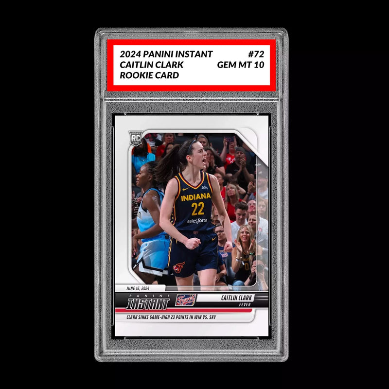 Graded 10 Caitlin Clark #72 2024 Panini Instant RC Rookie Card Indiana Fever-1