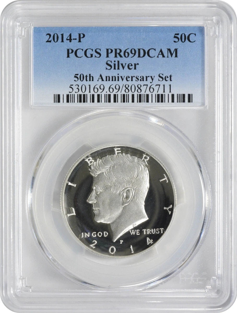 2014-P Kennedy Half Silver 50th Anniversary PR69DCAM PCGS Blue Label-1