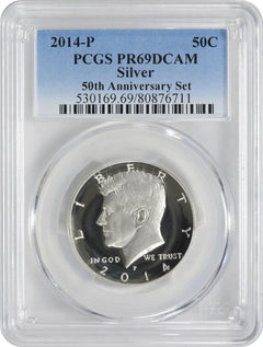 2014-P Kennedy Half Silver 50th Anniversary PR69DCAM PCGS Blue Label-1