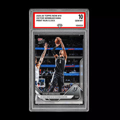 Graded 10 Victor Wembanyama 2025-26 TOPPS NOW #19 Basketball-1