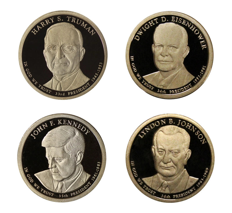 2015 -S Proof Presidential dollars - $1 Coin complete set of 4, Coins Only-2