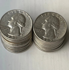 [Lote de 20 Monedas] 1/2 Rollo - Cuarto de Washington - 90% Plata - ¡Elige cuántas!-4