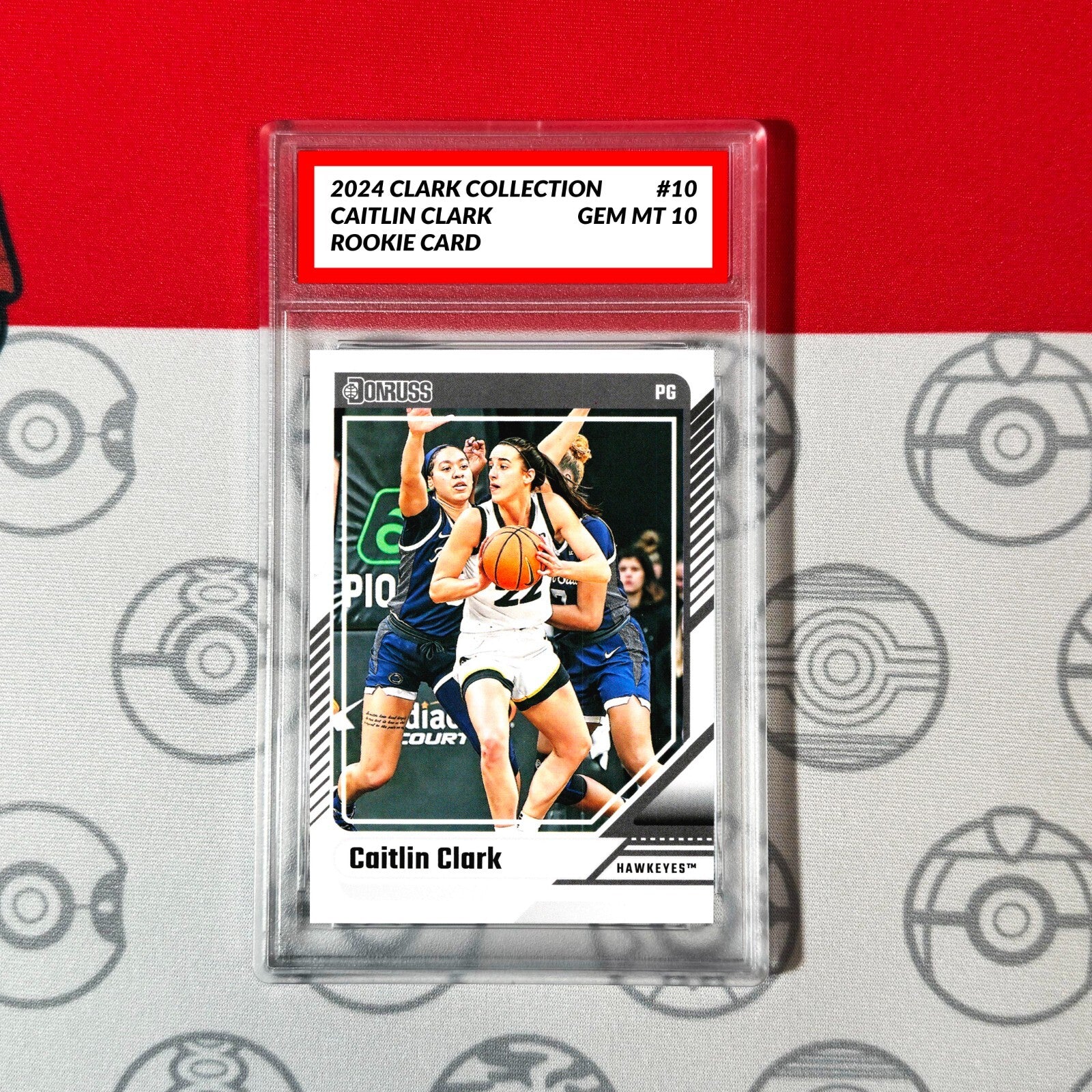 Graded 10 Caitlin Clark Rookie Card RC 2024 Panini Donruss Clark Collection #10