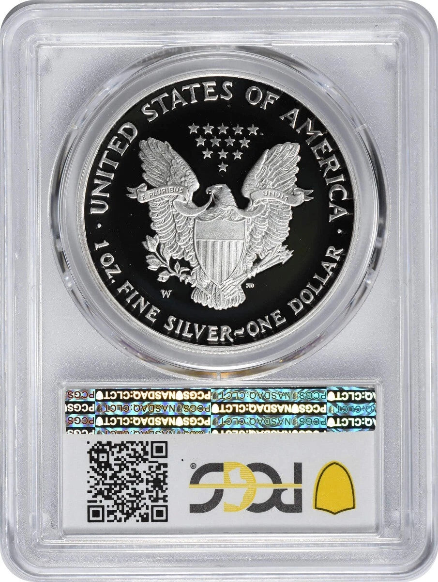 2007-W American Silver Eagle Dollar PR69DCAM PCGS Proof 69 Deep Cameo-2