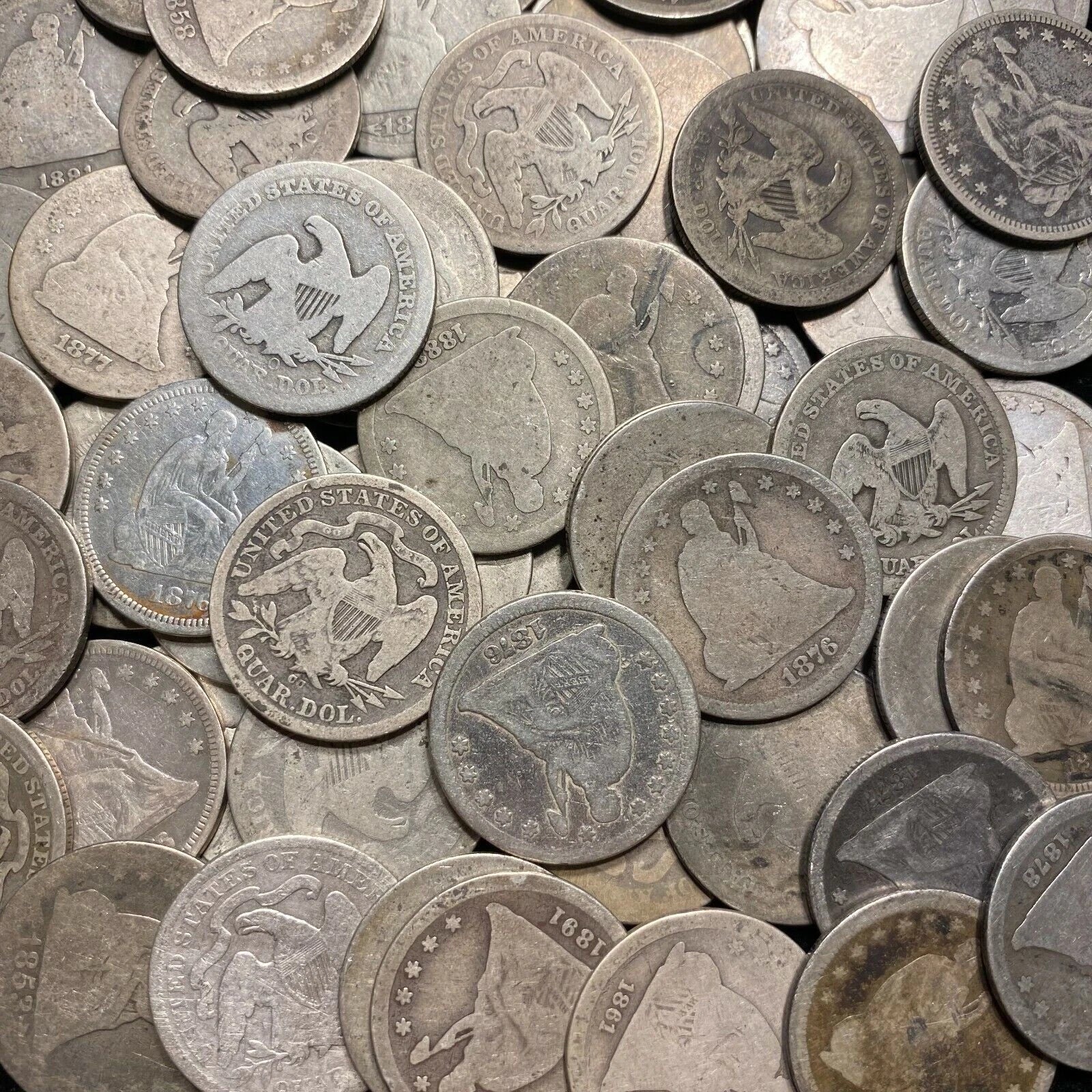 Estate Coin Lot Seated Liberty Silver Quarter Dollar ✯ 25c Rare US Type ✯