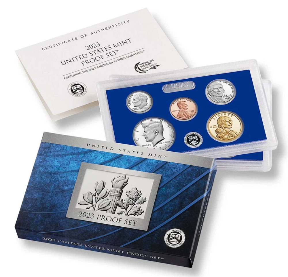 Juego de 10 monedas de prueba revestidas de la Casa de la Moneda de EE. UU. de 2023, 23 unidades, agotado en la Casa de la Moneda.-4