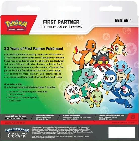 Pokémon TCG First Partner Illustration Collection Series 1 New Factory Sealed Trading Cards Collector’s Edition Hobby Box Ships 3/20-2