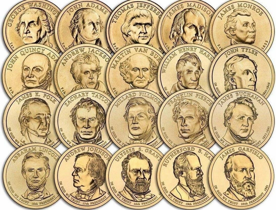 A Lot of 10 Random Years About Uncirculated Presidential Dollars Mint SET
