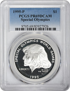 1995-P Special Olympics Silver Commemorative Dollar PR69DCAM PCGS Proof 69 DC-1