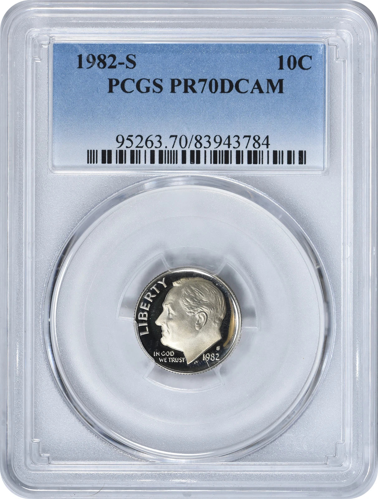 1982-S Roosevelt Dime PR70DCAM PCGS