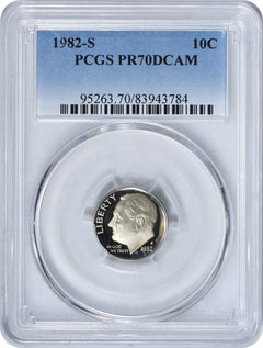 1982-S Roosevelt Dime PR70DCAM PCGS-1