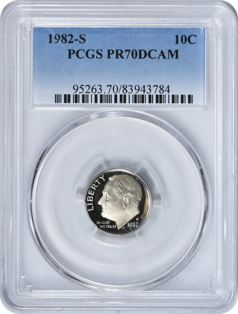 1982-S Roosevelt Dime PR70DCAM PCGS-1