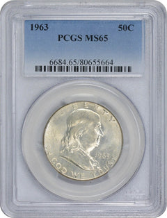 1963 Franklin Half Dollar MS65 PCGS-1