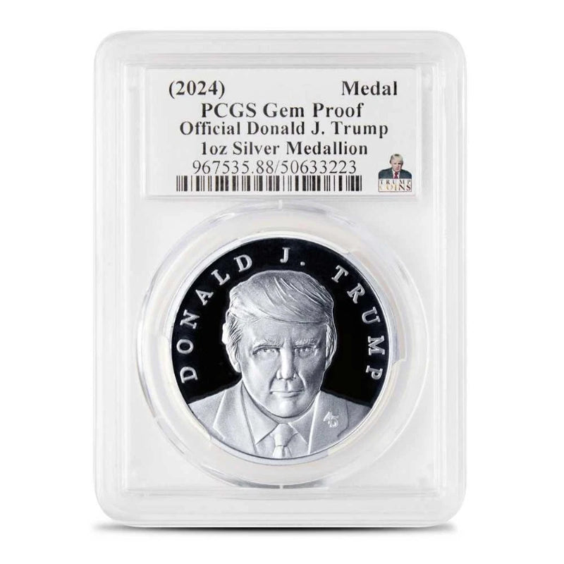 1 oz President Trump First Edition Silver Medallion PCGS GEM Proof-2