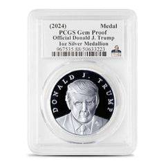 1 oz President Trump First Edition Silver Medallion PCGS GEM Proof-2
