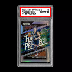 Graded 10 Paige Bueckers #2 RC 2024 Panini Prizm Draft Picks Rated Rookie Card-1