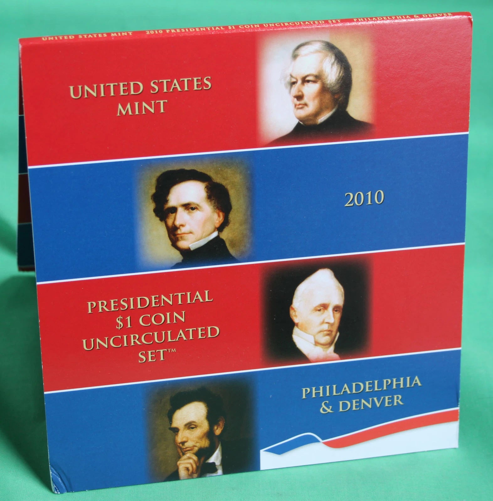 2010 Presidential $1 Coin Uncirculated Set 8 Golden P+D Dollars US Mint OPENED-10