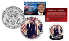 DONALD & MELANIA TRUMP Official White House XMAS Photo JFK Half Dollar U.S. Coin-1