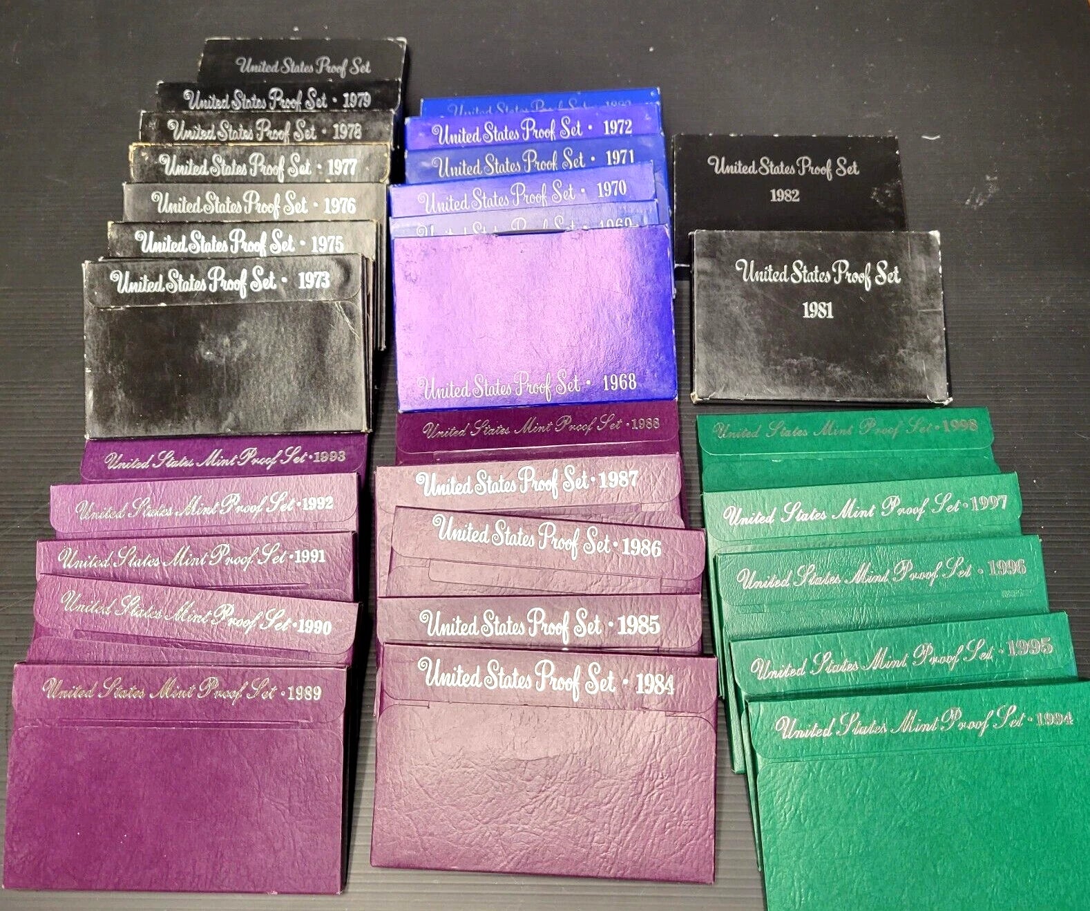 Estate Sale Lot ✯ US Proof Sets ✯ Coins Money ✯ COA Hoard 15 Years+-4