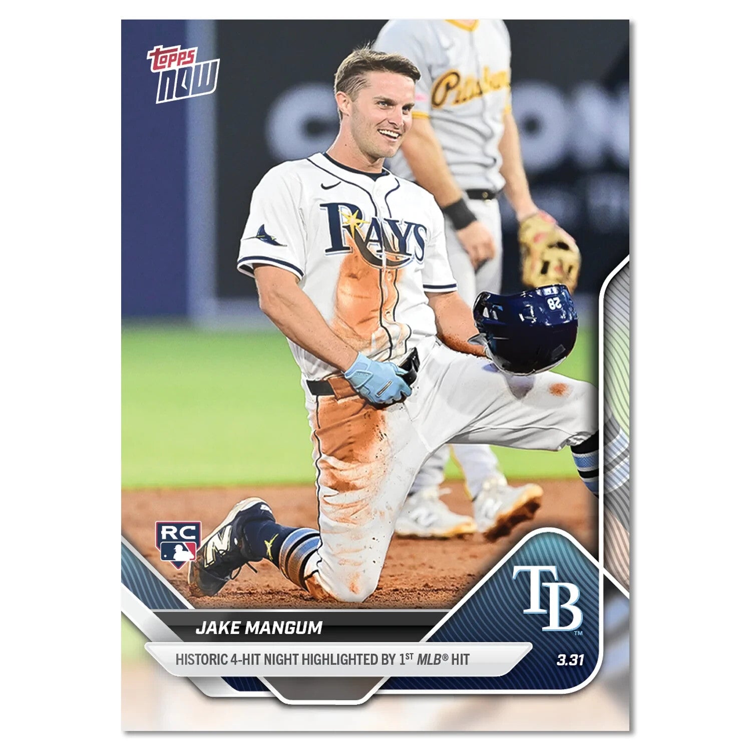 Graded 10 Jake Mangum #25 RC Rookie 2025 MLB TOPPS NOW Card Tampa-2