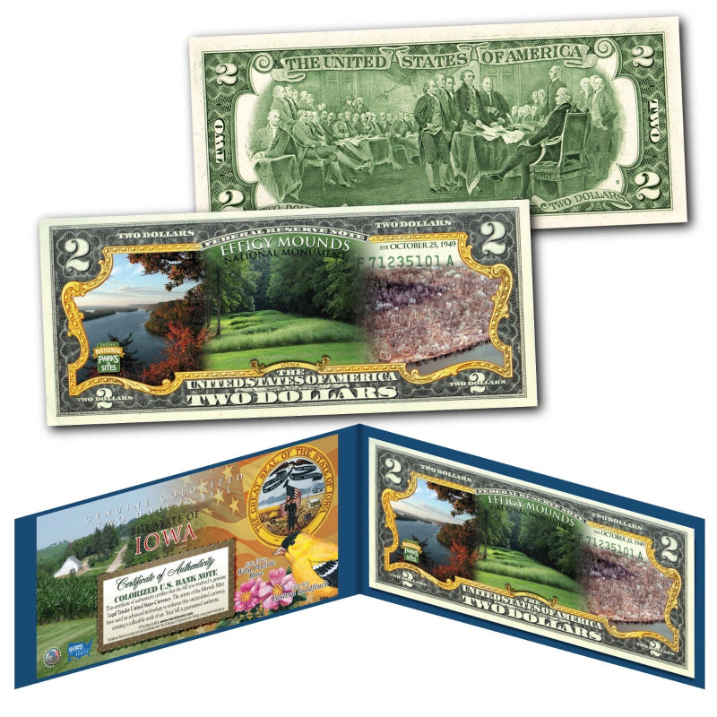 EFFIGY MOUNDS NATIONAL PARK Iowa Genuine Legal Tender $2 Bill-2