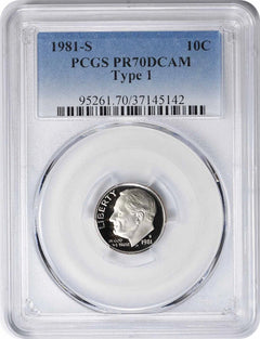 1981-S Roosevelt Dime Type 1 PR70DCAM PCGS-1
