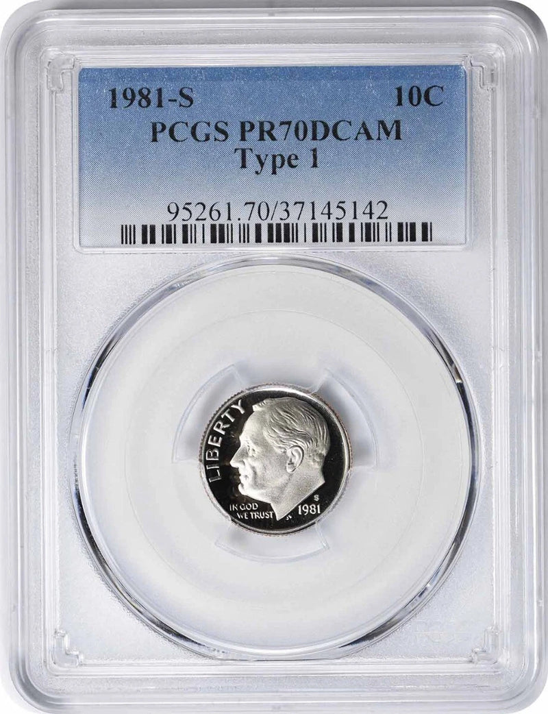 1981-S Roosevelt Dime Type 1 PR70DCAM PCGS-1
