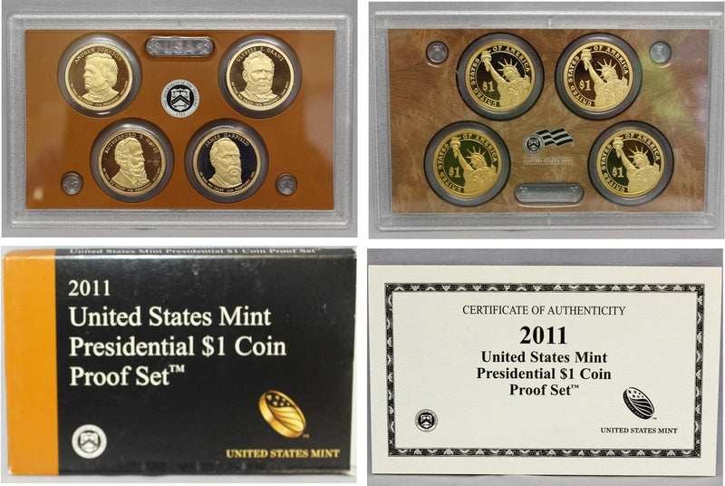 2011 S Presidential Dollar US Mint Poof set - (OGP) 4 coins-3